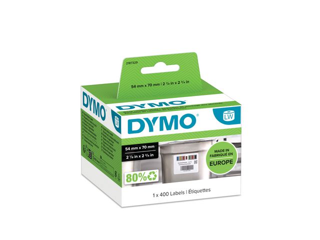 DYMO Etikett LW 70x54mm 400/fp | Kontorsmaskiner - Etikettskrivare och etiketter - Etiketter - Dymo | Kontorsexperten