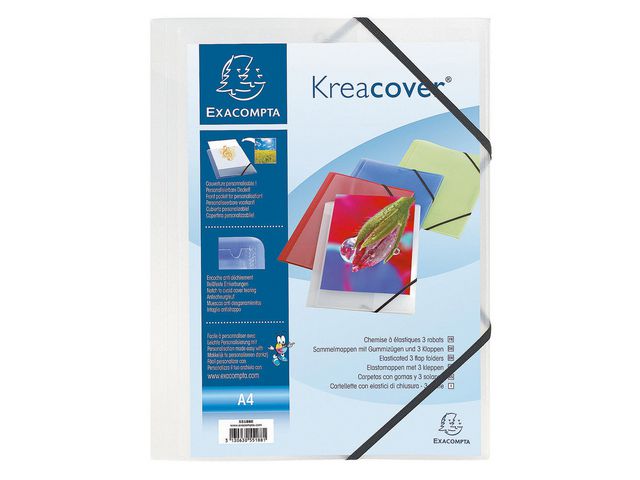 EXACOMPTA Gummibandsmapp 3-kl ficka transparent | Kontorsmaterial - Mappar och plastfickor - Plastmappar och aktmappar | Kontorsexperten