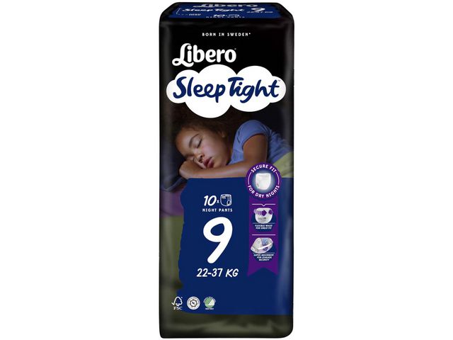 LIBERO Blöja Sleep Tight S9 22-37kg 10/fp | Sjukvård och omsorg - Hygien - Barnblöjor | Kontorsexperten