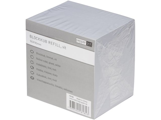 pepper pot Blockkub Pepperpot 90x90mm 850 ark vit | Kontorsmaterial - Block och anteckningsböcker - Blockkuber | Kontorsexperten