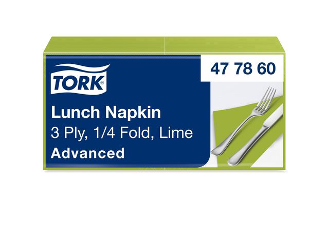 TORK Servett Lunch Mjuk 3-lags lime 150/fp | Kök och servering - Servetter och dukar - Servett - 3-lagers | Kontorsexperten