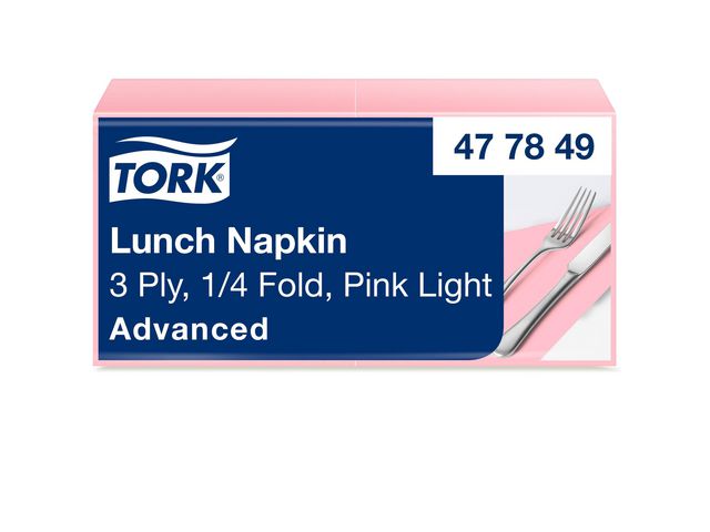 TORK Servett Lunch Mjuk 3-lags ljusrosa 150/fp | Kök och servering - Servetter och dukar - Servett - 3-lagers | Kontorsexperten