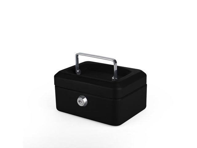 Pavo Kassaskrin 115x150x80mm svart | Kontorsmaterial - Arkivering och kontorsförvaring - Kassaskrin och tillbehör | Kontorsexperten