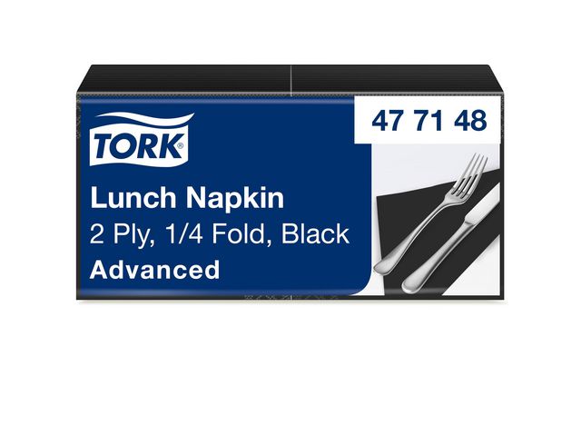 TORK Servett Lunch 2-lags svart 200/fp | Kök och servering - Servetter och dukar - Servett - 2-lagers | Kontorsexperten