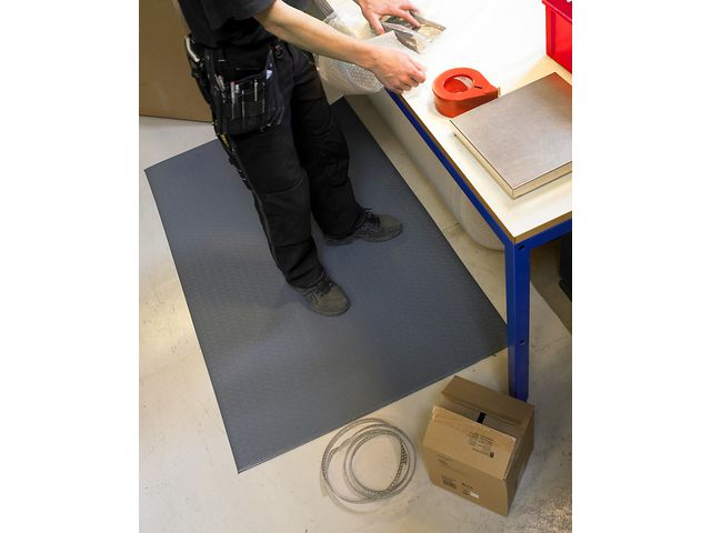 MATTING Yoga Super Plus golvmatta, 610 x 910 mm, grå | Kontorsmöbler och inredning - Arbetsplatsmattor och ståmattor - Arbetsplats-och ståmattor | Kontorsexperten