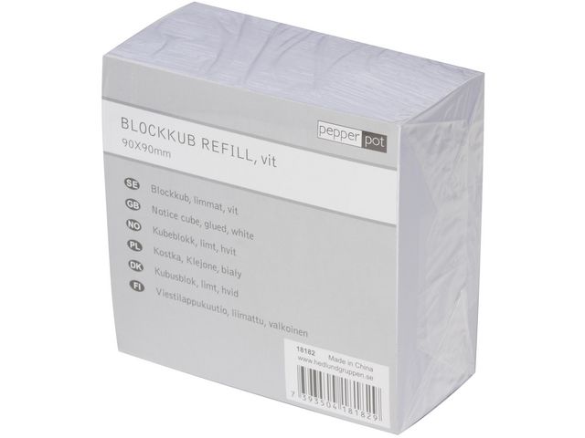 pepper pot Blockkub 90x90mm 500 ark vita blad | Kontorsmaterial - Block och anteckningsböcker - Blockkuber | Kontorsexperten