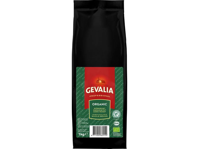 GEVALIA Kaffe Organic Bönor 1kg 8/krt | Kök och servering - Kaffe och te - Hela Bönor | Kontorsexperten