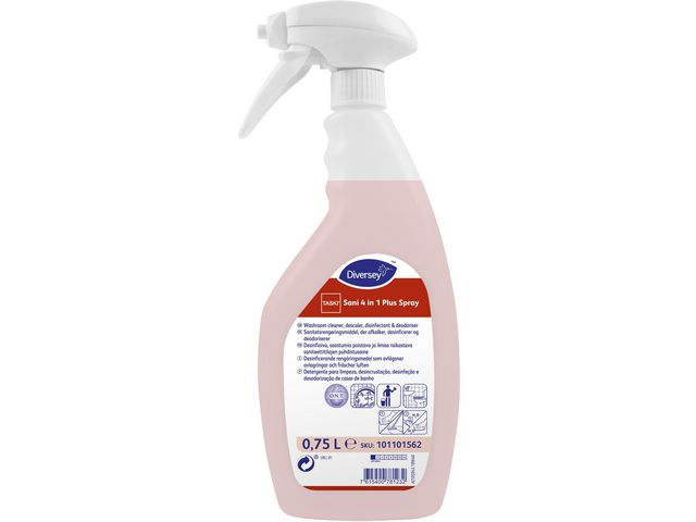 TASKI Sanitetsrengöring Sani 4in1+ Spray 750ml | Städ och hygien - Rengöringsmedel - Sanitetsrent | Kontorsexperten