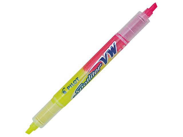 Pilot Begreen Överstrykningspenna Begreen Spotliter Dual, snedskuren spets, gul och rosa | Kontorsmaterial - Pennor - Överstrykningspennor | Kontorsexperten