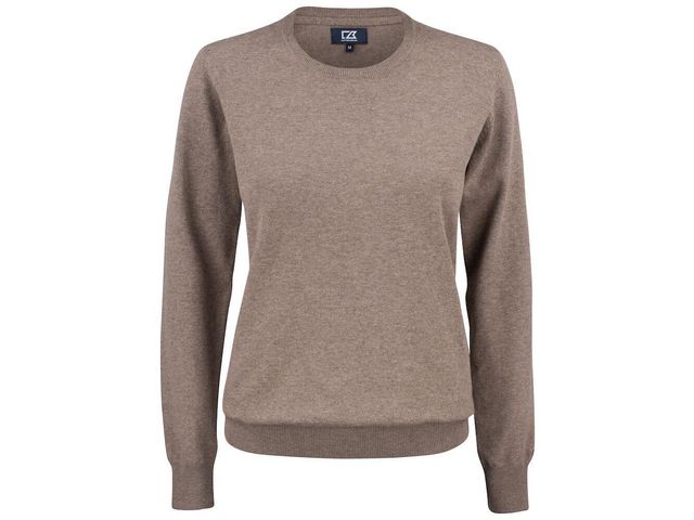 CUTTER & BUCK Tröja Oakville dam nougatmelange 2XL | Yrkeskläder - Uniform - Stickat | Kontorsexperten