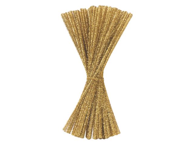 PLAYBOX Piprensare glitter 30cm guld 100/fp | Skola och förskola - Hobbymaterial - Piprensare | Kontorsexperten