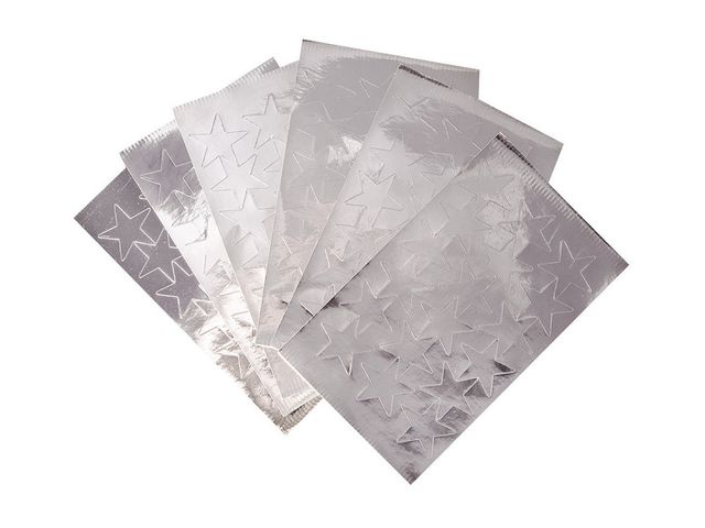 PLAYBOX Stickers stjärnor silver 25mm 108/fp