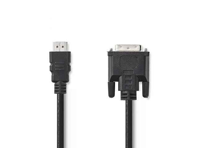 NEDIS Kabel HDMI Ha - DVI Ha 2m | Datorprodukter - Kablar och adaptrar - HDMI | Kontorsexperten