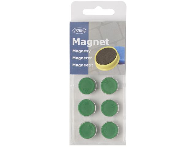 Actual Magnet 16mm grön 10/fp | Kontorsmöbler och inredning - Whiteboardtavlor och tillbehör - Magneter | Kontorsexperten
