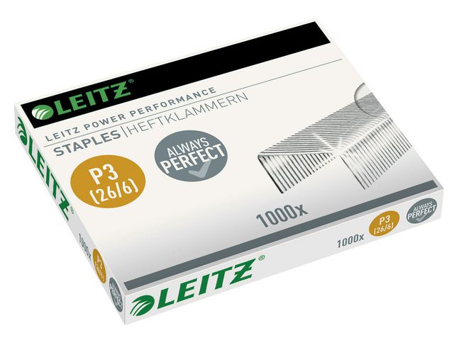 Leitz Häftklammer 26/6 1000/fp | Kontorsmaterial - Till skrivbordet - Häftklammer och tillbehör | Kontorsexperten