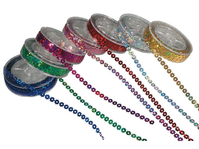 Paljetter för strykning 7 färgerx10m | Skola och förskola - Hobbymaterial - Paljetter, strössel och glitterlim | Kontorsexperten