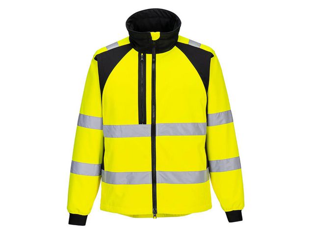 PORTWEST Varselsoftshell CD875 Kl 2/3 gul 2XL | Arbetskläder - Varselkläder - Varseljackor | Kontorsexperten