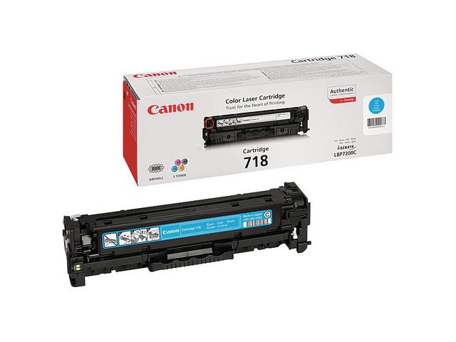 Canon Toner 718 C, 2661B002, cyan, singelförpackning | Toner och bläck - Tonerkassetter - Toner Canon | Kontorsexperten