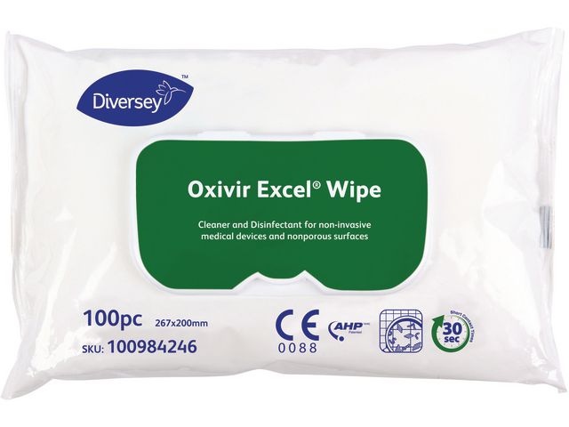 Oxivir® Ytdesinfektion DI Wipe FLW 100/fp | Städ och hygien - Desinfektionsmedel - Desinfektionsservetter | Kontorsexperten