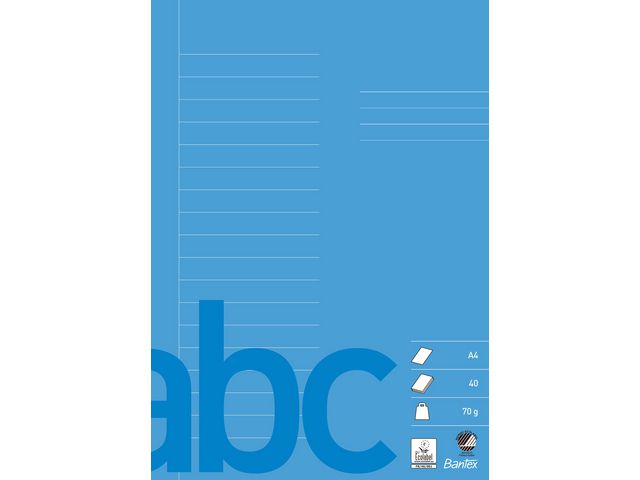 Bantex Skrivhäfte A4 linj 14,5mm blå 10/fp | Skola och förskola - Förbrukning skola häften - Skrivhäften | Kontorsexperten