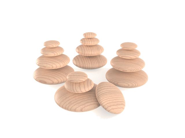 MYPAUZE Trästenar rund olika stl natur 20/fp | Skola och förskola - Lekmaterial - Bygglek, konstruktion och mosaik | Kontorsexperten