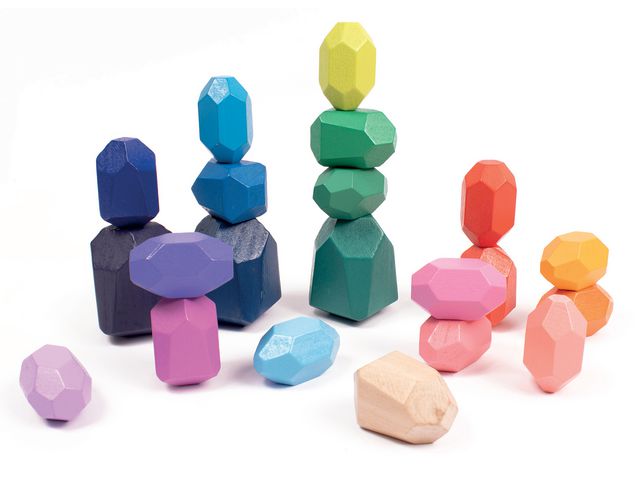 MYPAUZE Trästenar olika former färgade 21/fp | Skola och förskola - Lekmaterial - Bygglek, konstruktion och mosaik | Kontorsexperten