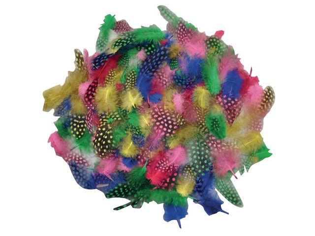 PLAYBOX Fjädrar blandade färger 100/fp | Skola och förskola - Hobbymaterial - Fjädrar och påskfjädrar | Kontorsexperten