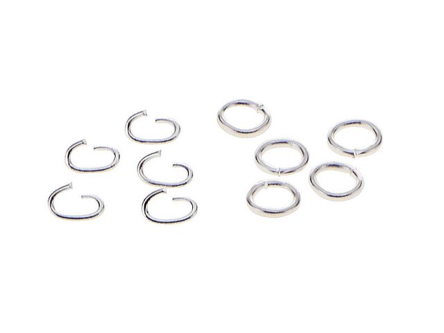 Ringar, ovala och runda, 6 x 4 mm, 6 mm 200/fp | Skola och förskola - Hobbymaterial - Lås, hakar, öglor och ringar | Kontorsexperten