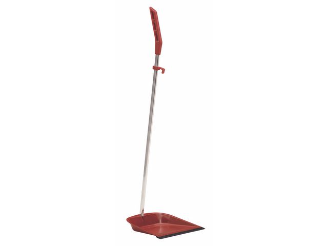 NORDEX Sopskyffel med långt handtag, 80cm, röd | Städ och hygien - Borstar och levanger - Sopset | Kontorsexperten