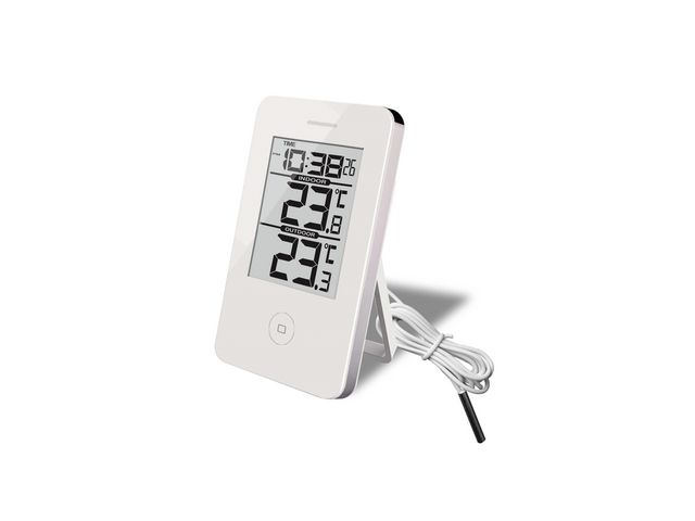 Termometer TF Inne/Ute Digital + Klocka | Kontorsmöbler och inredning - Klimatprodukter - Termometrar | Kontorsexperten