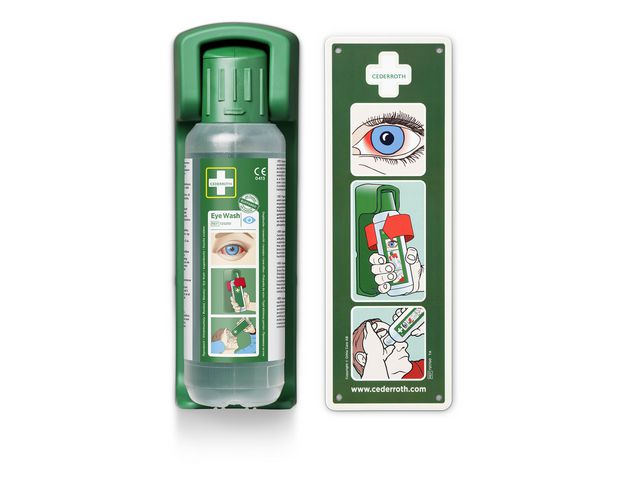 CEDERROTH Ögondusch vägghållare | Skyddsutrustning - Första Hjälpen - Ögondusch | Kontorsexperten