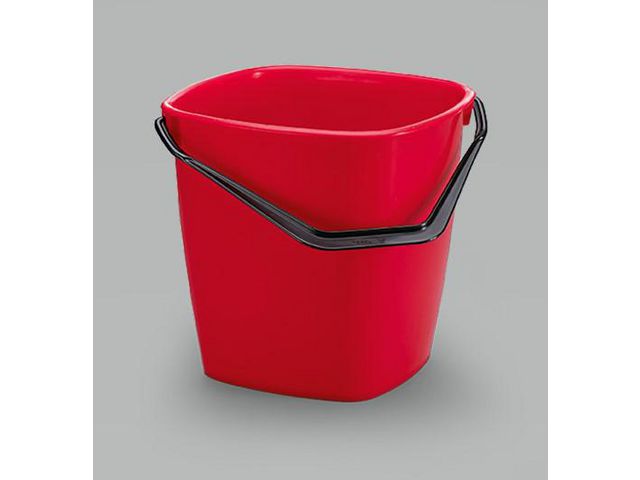 Durable Hink fyrkantig röd 14l | Städ och hygien - Städredskap - Hinkar och tillbehör | Kontorsexperten