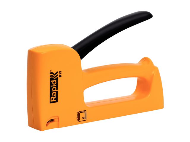 RAPID R13E häftpistol, plast, 285 x 39 x 127 mm, gul och svart | Kontorsmaterial - Till skrivbordet - Häftpistoler och häfttänger | Kontorsexperten