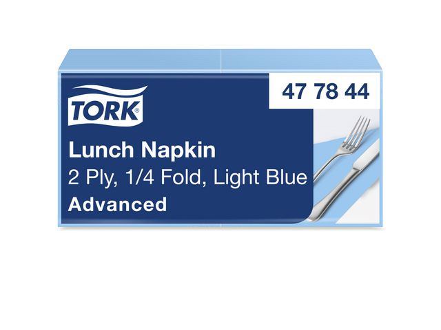 Tork Servett Lunch 2-lags ljusblå 200/fp