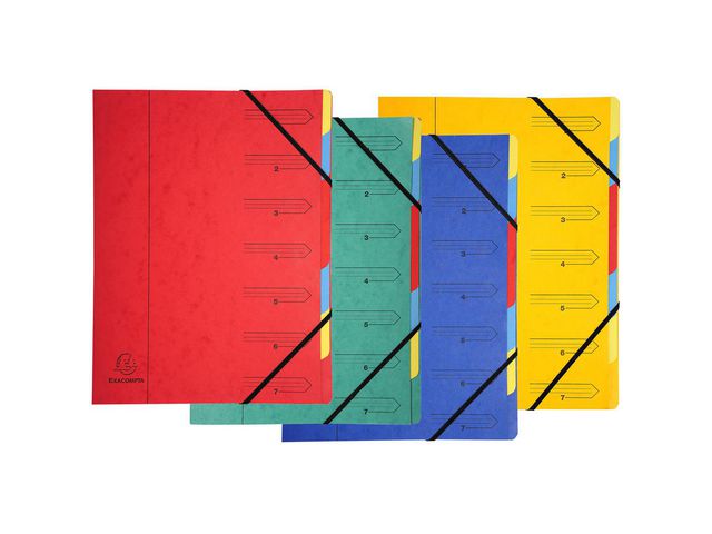 Exacompta Sorteringsmapp A4 7-flik | Kontorsmaterial - Mappar och plastfickor - Sorteringsmappar | Kontorsexperten