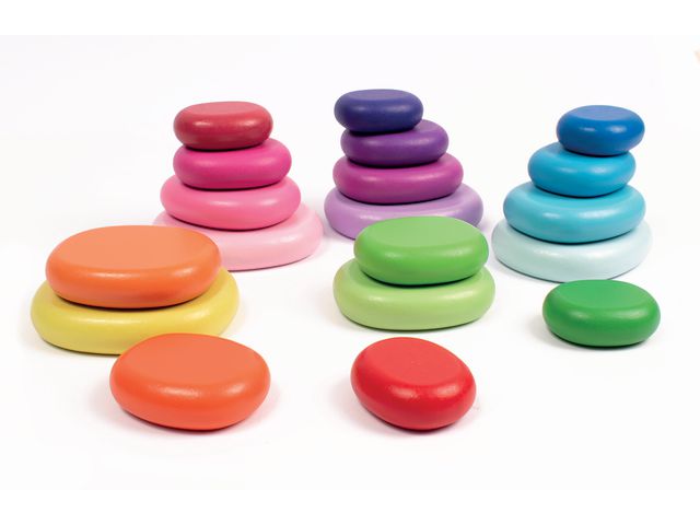 MYPAUZE Trästenar rund olika stl o färger 20/fp | Skola och förskola - Lekmaterial - Bygglek, konstruktion och mosaik | Kontorsexperten