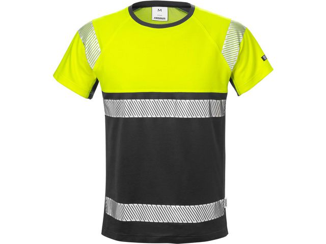 FRISTADS T-shirt varsel 7518 gul kl1 L | Arbetskläder - Varselkläder - Varselt-shirts | Kontorsexperten