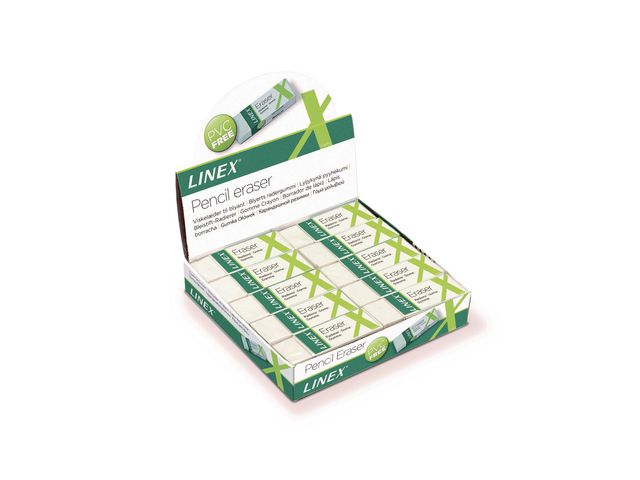 Linex Radergummi 63x25x12mm 20/fp | Skola och förskola - Pennor och tillbehör - Radergummi | Kontorsexperten