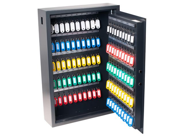 PAVO Nyckelskåp Security 100 nycklar grå | Kontorsmöbler och inredning - Skåp och hyllor - Nyckelskåp och tillbehör | Kontorsexperten