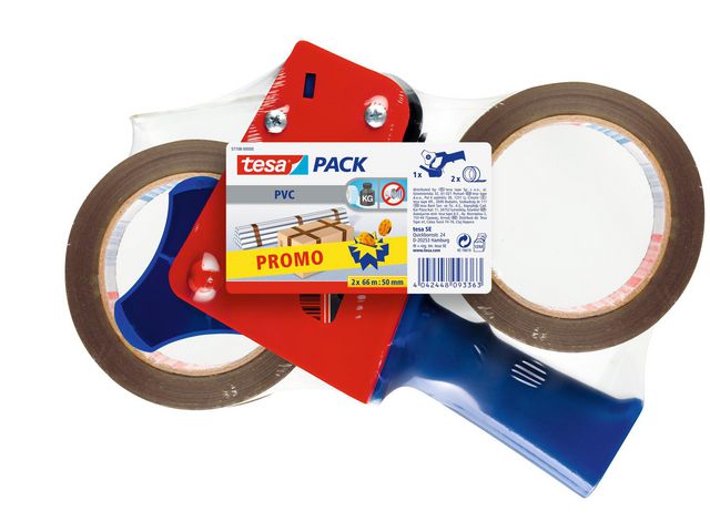 Produktfoto för tesa® Tejpset hållare + 2 packtejp