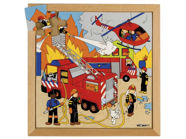 Rampussel brandkår, 34x34 cm | Skola och förskola - Lekmaterial - Pussel - Rampussel | Kontorsexperten