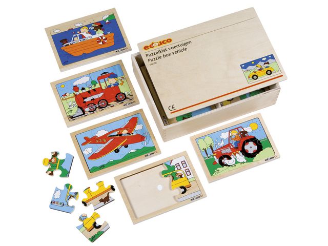 Pusselbox fordon, 14x20 cm | Skola och förskola - Lekmaterial - Pussel - Askpussel | Kontorsexperten
