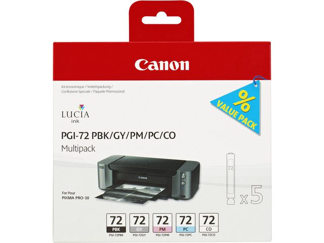 Canon Bläckpatron PGI-72 foto multi 5/fp | Toner och bläck - Bläckpatroner - Bläckpatroner Canon | Kontorsexperten
