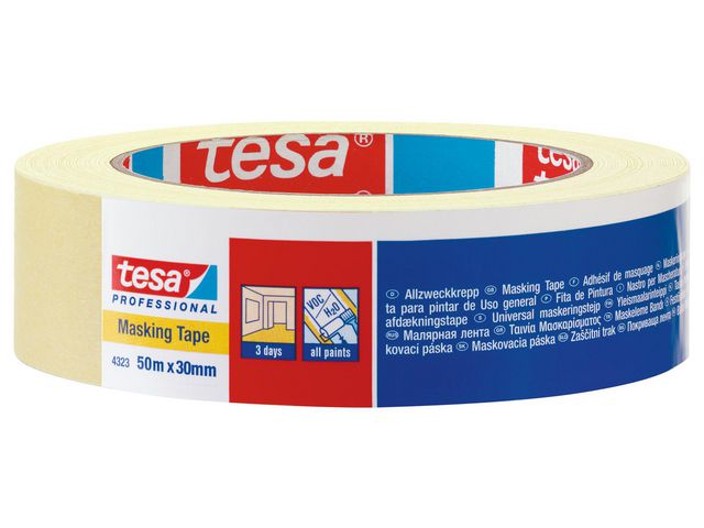 Produktfoto för tesa® Maskeringstejp 4323 30mmx50m