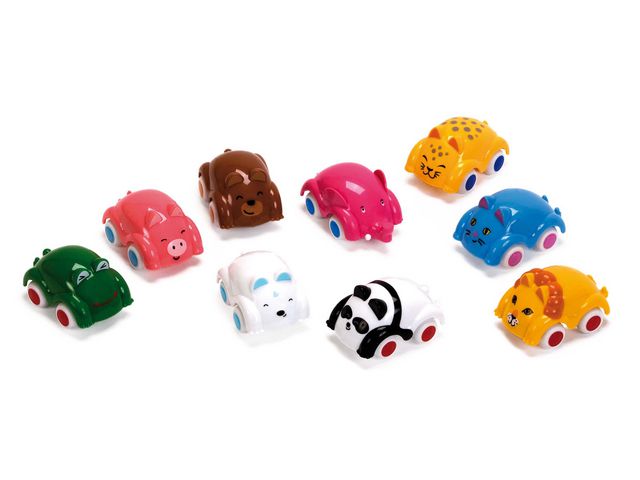 Produktfoto för Vikingtoys Leksaksbil med djurmotiv 8 cm