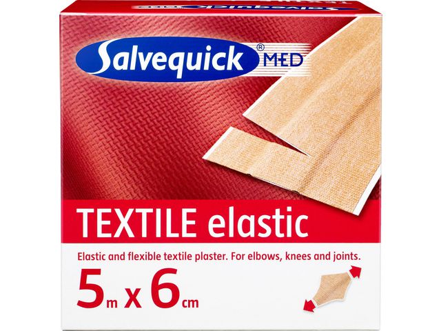 Salvequick Plåster Textil 5mx6cm | Skyddsutrustning - Första Hjälpen - Plåster | Kontorsexperten