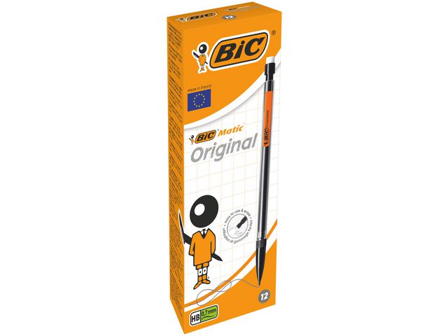 BIC® Stiftpenna Matic Classic, 0,7mm HB-stift, genomskinlig pennkropp | Kontorsmaterial - Pennor - Stiftpennor | Kontorsexperten