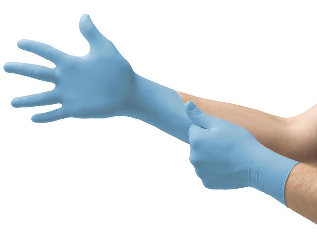 MICROFLEX Nitrilhandske 92-134 blå M 100/fp | Skyddsutrustning - Engångshandskar - Nitrilhandskar | Kontorsexperten