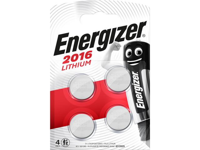 ENERGIZER Batteri Lithium CR2016 4/fp | Kontorsmaskiner - Batterier - Knappcellsbatterier | Kontorsexperten