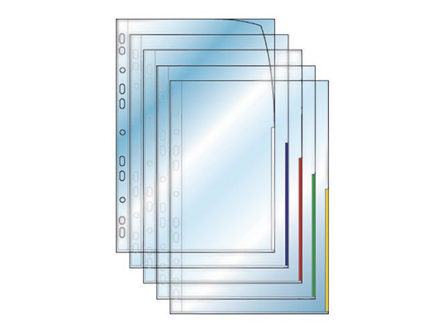 Plastficka signal, A4, stansad, 120 mikrometer, polypropylen, jämn, 11 hål, genomskinlig blå | Kontorsmaterial - Mappar och plastfickor - Plastfickor - Signal | Kontorsexperten